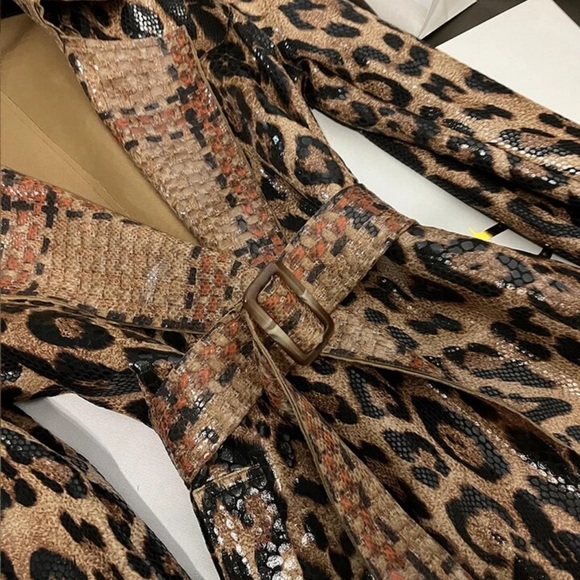 The Sheronda Reptile Print Trench Coat Jacket - Picture 10 of 12